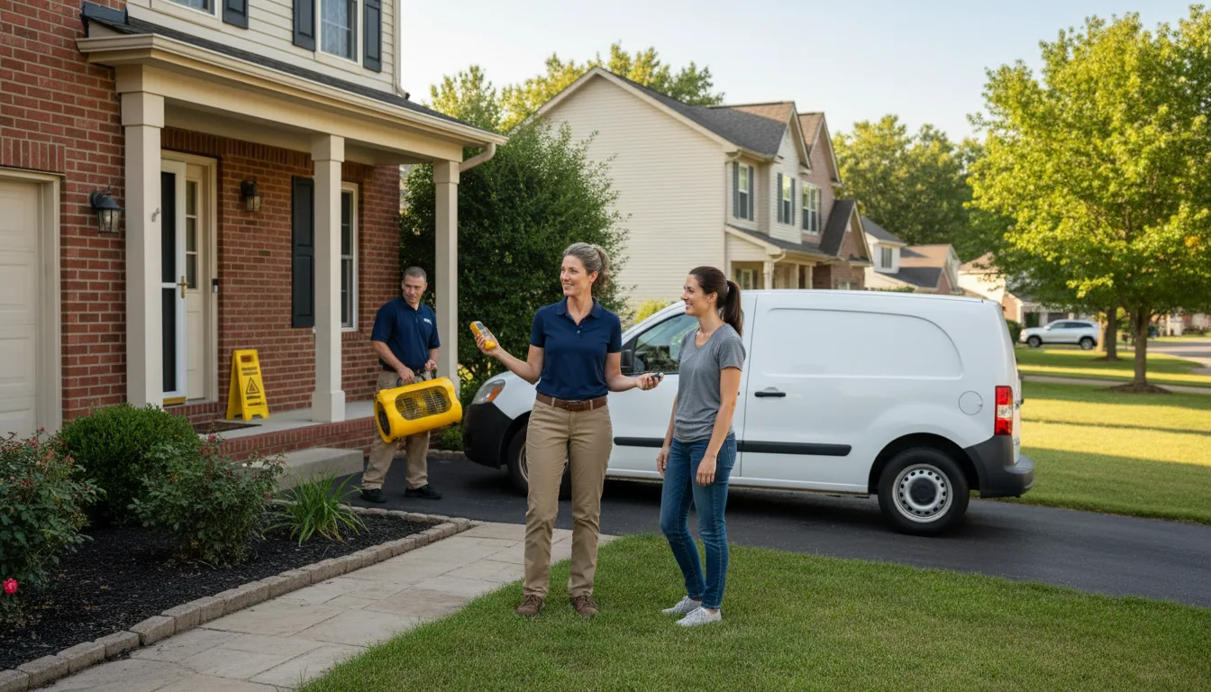 Residential water damage restoration in Bailey, MS
